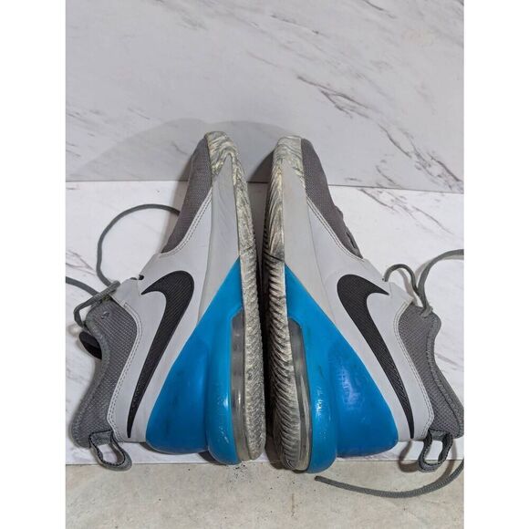 Nike Men's Blue & Gray Round Toe Lace-Up Closure High Top Sneakers Shoe Size 10 - Picture 1 of 9